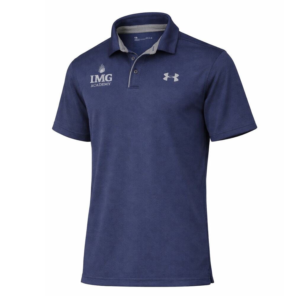 Under Armour IMG Academy Navy Short Sleeve Polo Shirt- M